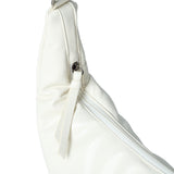24FW BASIC LOGO GLOSSY VEGAN LEATHER CROSS BAG IVORY