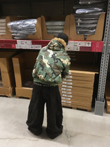 No.1507 camo&fur reversible bomber JK