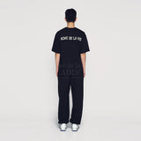 24FW カウボーイレタリングベビーフェイス半袖Ｔシャツ ブラック