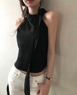 ティア＆ロジーシフォンスカーフホルタースリーブレスbl