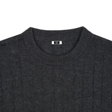 [Unisex] リザーブケーブルオーバーフィットニット [チャコール]