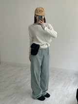 831 コーデュロイハイウエストワイドパンツ