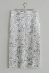 MISTY FLORAL SATIN SKIRT