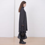 [Haesu Collaboration] Contour Shoulder Bag (Leather Black)