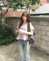 ローライズ フリンジ ブーツカット パンツ