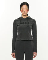 Patch Slim Hoodie _ Dark Grey