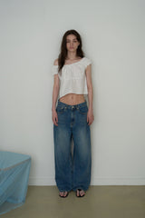 Harbor ribbon blouse_ivory