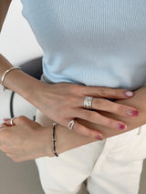 [925silver] Mini hole ring