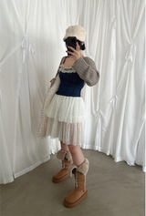 COLLAR BOLERO KNIT CARDIGAN (5COLORS!)