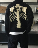 BT Skull Jagard Cowichan Knit Zip-Up (2C)