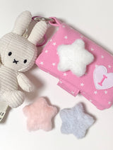 Pluffy star pin button 4colors (4ea)