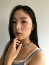 Black pearl necklace (1color)