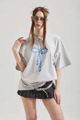 BEADS RIBBON T-SHIRT