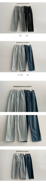 Shuton Basic Wide Denim Pants (4 colors)