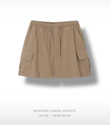 Liu Washing Cargo Banding Shorts