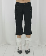 CARGO CAPRI PANTS (BLACK) F26QD152