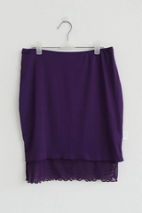 PLUM VEIL MIDI SKIRT