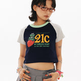 21C FROG Raglan Crop T-shirt [2Color]