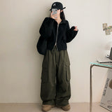 T-ra Crop String Two-Way Collar Jacket