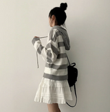 Beaded Dangara Snap Knit Hooded