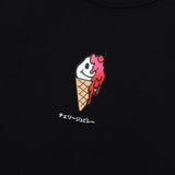 アイスクリームプリントスリーブレスTシャツ / ICE CREAM PRINTING SLEEVLESS T-BLACK