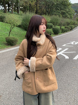 Manda Reversible Suede Fur Mustang