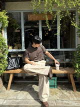 Stripe colourway cropped short-sleeved t-shirt