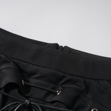 Frill Strap Asymmetric Skirt 232469355