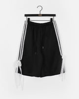 Compu Lace Track Ribbon Bermuda Pants
