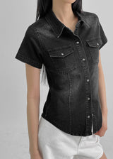 [MADE] Le Fit Denim Short Sleeve Shirt
