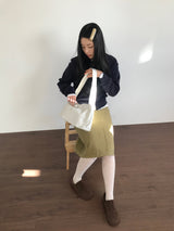 リベットコットンミディスカート (3color)