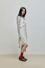 Silky Lace Bustier Dress_Ivory