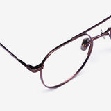 Knouun Round titanium glasses CODE. 101. C Pink Brown