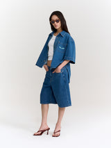 Denim Bermuda Shorts