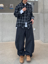 Plaid Loose Check Shirt (No.853)