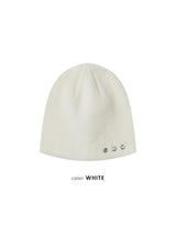 3 Cubic studded ribbed beanie (for men and women)