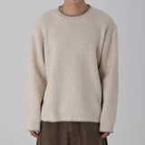 Contrast Stitch Round Knit