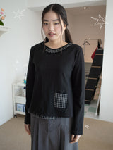 FRILL POCKET T (BLACK)