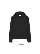 Pebe Ribbed Hooded Top