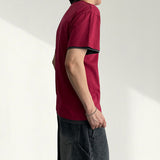 Easy Layered Color Block Short Sleeve Tee
