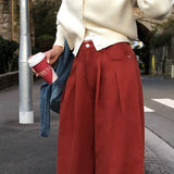 [BELLIDE MADE] ウィルコットンピンタックワイドパンツ