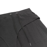 CUT-OUT MAXI LONG SKIRT (CHARCOAL)