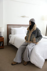 Quilted Lining) Earth Fur Denim Jacket