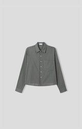 [Unisex] リネンクロップチェックシャツ ver.2(3color)