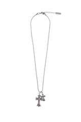 Double side cross necklace