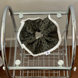 scrunchie corduroy leopard_khaki