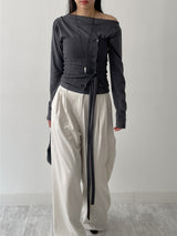 Button Ribbed Layered Tube Top
