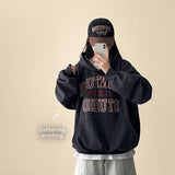 Noah Lettering Point Casual Over Hoodie