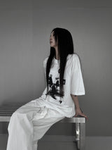 [unisex] アルクディオーバーフィットプリンティング半袖Tシャツ (2color)