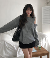Mitsu Damage Back Pocket Mini Skirt